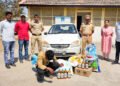 टाकळी सिकंदर येथे कारमधून गोवा दारू जप्त