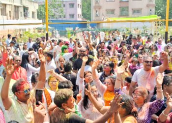 अग्रवाल समाज फेडरेशनतर्फे भव्य रंगोत्सव