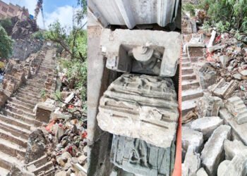 पावागढ में विकास के नाम पर जैन तीर्थंकरोंकी मूर्तिओंकि तोड़फोड़