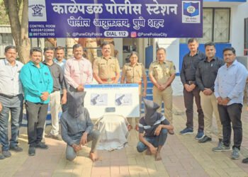 दोघा गुंडांकडून काळेपडळ पोलिसांनी २ गावठी पिस्तुलं, ४ काडतुसे जप्त 4 दोघा गुंडांकडून काळेपडळ पोलिसांनी २ गावठी पिस्तुलं, ४ काडतुसे जप्त