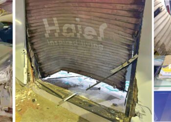 टिळक रोडवरील दुकानात शिरली कार