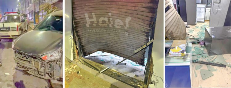 टिळक रोडवरील दुकानात शिरली कार 1 13 01 25 14