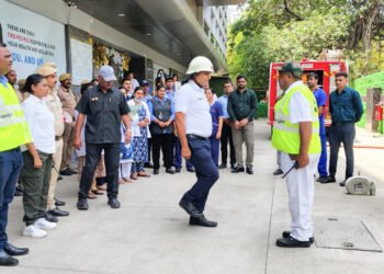 सह्याद्री रुग्णालयात नागरी संरक्षण दलाची अग्निशमन प्रात्यक्षिके