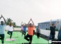 भूम येथे आंतरराष्ट्रीय योग संगम उत्साहात साजरा