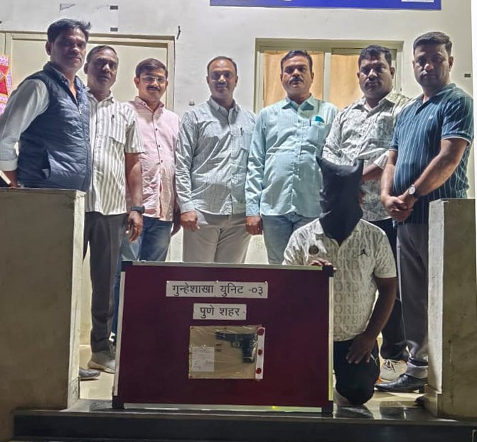 रेकॉर्डवरील आरोपीकडून गावठी पिस्तूल, २ जिवंत काडतूस जप्त 1 15 11 25 1