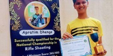 रायफल शूटिंगमध्ये अप्रतिम आशिष ढेंगे यांची राष्ट्रीय स्पर्धेसाठी निवड