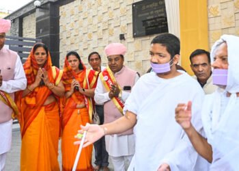 तेरापंथ की उद्गम-स्थली केलवा में आचार्य महाश्रमण का पगलिये